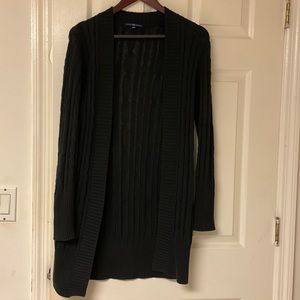 Black knit gap cover up